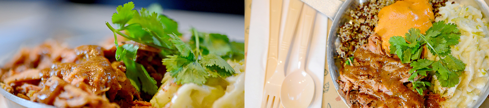 Top and side view of a dish in a bowl