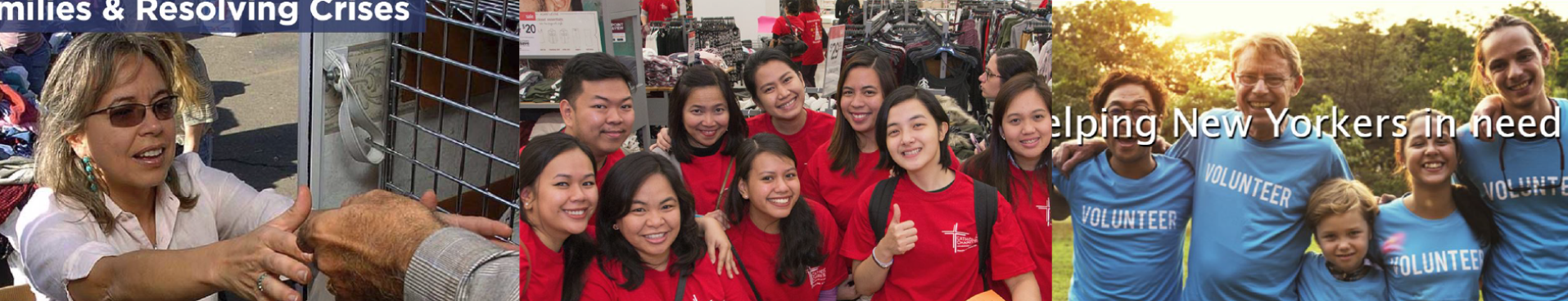 group shots of team volunteers